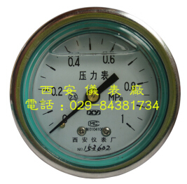 西安仪表厂YTN-60Z抗震充液压力表